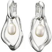 Thomas Sabo Creolen mit Perlen Anhänger Natural Beauty Silber