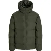 Jack & Jones 12278749_1647_L, Puffer, Uni, Erwachsener, Reißverschluss, Polyester, Grün