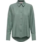 ONLY Hemdbluse "ONLBETTY MELLI LS SHIRT WVN", Damen, Gr. XS, laurel wreath detail:melange, Web, Obermaterial: 100% Polyester, meliert, Po-bedeckend, lange Manschette, Blusen Hemdbluse