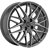 MSW 50/4 gun metal poliert 7.5x18 ET35 - LK4/100 ML63.3 Alufelge grau