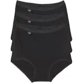 Sloggi Klassischer Damenslip mit hoher Taille Basic 10007656 Schwarz