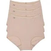 Sloggi Maxislip "Basic+" 3er Pack, perfekter Sitz, Baumwollmischung, weich, elastisch