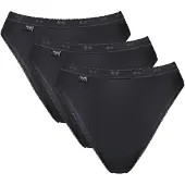 Sloggi Tai-Slip "Basic+" 3er Pack, elastischer Bund, weiche Nähte, Baumwollmischung, atmungsaktiv