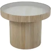 Oviala Couchtisch aus MDF Holz und gehärtetem Glas - Chloe
