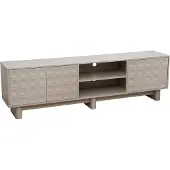 Oviala Rechteckiger TV-Schrank mit 3 Türen L200 cm beige - Octave
