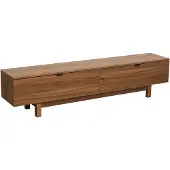 Oviala Rechteckiger TV-Schrank mit 2 Türen L160 cm dunkles Holz - Juno