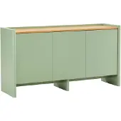 Oviala Business Modernes rechteckiges Sideboard mit 3 Türen L140 cm Grün