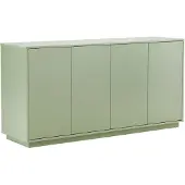 Oviala Modernes rechteckiges Sideboard mit 4 Türen L 160 cm grün - Ruben