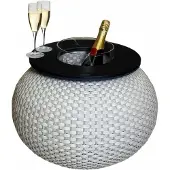 COOTAB Cooler Table Beistelltisch "Beistelltisch mit Acryl-Kühler Milano 40 cm", beige (champagner, schwarz), B:55cm H:40cm, Tische, Beistelltisch