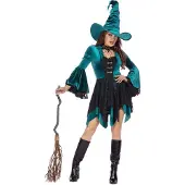 Coppens Hexenkleid aus türkisem Samt