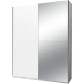 Pol-Power Puls Schwebetürenschrank + Spiegel Holzwerkstoff Dekorfolie 2 Türen 170x195x59 cm
