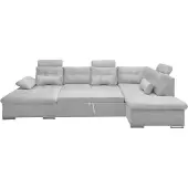 ED-Lifestyle Polstermöbel ED Lifestyle Medan U Sofa 3-teilig Holzwerkstoff/Nosag Light Grey