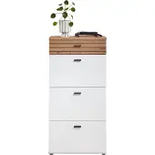 Wohn-Concept Fresno Schuhschrank Holzwerkstoff Weiß matt/Eiche Artisan