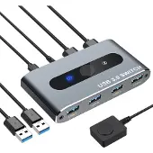 Techly EFB IUSB-SW3024 USB 3.0 Switch 2 PC Eingänge 4 PC Ausgänge IUSBSW3024