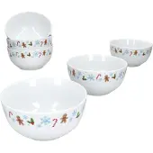 MamboCat Candyman 6er Müslischalen Porzellan Weihnachten Eisblau Frühstück