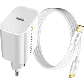 Avizar Mayaxess, 20W Ladegerät für Google Pixel 10 mit 1m USB-C Kabel, Weiß
