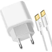Avizar Mayaxess, 20W Netzteil für iPhone 17 Air mit 1m USB-C Kabel, Weiß