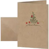 Sigel Weihnachtskarten 'Christmas with apples', inkl. Umschläge, DIN A6, 10 Stück, braunes Kraftpapier