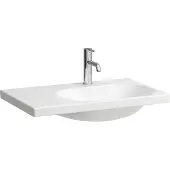 Laufen LUA Waschtisch, 1 Hahnloch, ohne Überlauf, 750x460mm, Ablage links, H8170854001111, Farbe: Weiß mit LCC