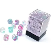 Chessex Nebula TM 12mm d6 Wisteria/white Luminary Dice Block? (36 dice)