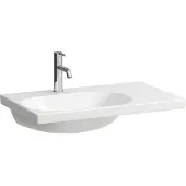 Laufen LUA Waschtisch, 1 Hahnloch, ohne Überlauf, 750x460mm, Ablage rechts, H8170860001111, Farbe: Weiß