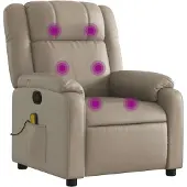 vidaXL Massagesessel Cappuccino-Braun Kunstleder