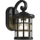 LINDBY Außenwandlampe Ankea, schwarz, Höhe 28 cm, IP23, E27
