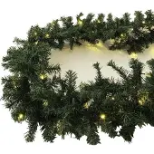 Mojawo XXL Tannengirlande Weihnachtsbeleuchtung 810cm 100 LED Batteriebetr