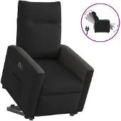 vidaXL Relaxsessel mit Aufstehhilfe Elektrisch Schwarz Stoff