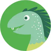 Komar Fototapete "Vlies selbstklebend - Little Dino Velo - Größe 125 x 125 cm" bedruckt glatt Wohnzimmer, Schlafzimmer