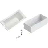 OTTOFOND Badewanne "Set Duobadewanne" Höhe 58 cm 1900/800 mm, Duobadewanne