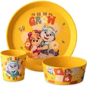 Koziol Kindergeschirr-Set "Kleiner Teller + Schale + Becher CONNECT GROW PAW PATROL" 100% melaminfrei & recycelbar, CO² neutral in Deutschland produziert