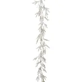 Creativ Green Winterliche Kunstpflanze "Weihnachtsdeko, Weihnachtsgirlande" Girlande, silberfarbenfarbene Optik