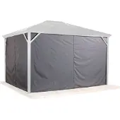 Sojag Vorhänge inkl. Clips für Pavillon Verona 1014 Dunkelgrau