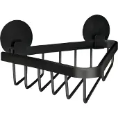 Kleine wolke Duschkorb "Rocco", schwarz, B:25,4cm H:4,5cm T:13,5cm, Aluminium, Aufbewahrungsboxen, Duschkorb, BxTxH: 25,4x13,5x4,5 cm, Aluminium