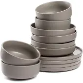 Leonardo Geschirr Roma Taupe (12-teilig)