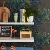 Envy Vliestapete "Savannah Terra und Fauna" botanisch glatt gemustert, FSC zertifiziert, mit lebhaftem Druck, 10 Meter Länge