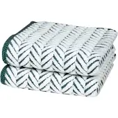 Ross Handtücher "Sensual 9002", grün (moosgrün, weiß), B:50cm L:100cm, Frottier, Obermaterial: 100% Baumwolle, Handtücher, Handtücher, im Zopfmusterstil