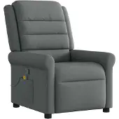 vidaXL Massage-Relaxsessel, Stoff, Dunkelgrau