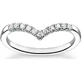 Thomas Sabo TR2394-051-14 Damenring V-Form mit Weißen Steinen
