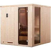 Weka Sauna "Halmstad" Set, 7,5 kW Bio-Ofen mit digitaler Steuerung