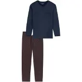 Schiesser Pyjama Herren Baumwolle blau, 56 740563-0004-00560