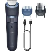 Philips Beard Trimmer 3000 Series BT3665/15 Bartpflege mit Metallklingen, Keine Wartung – muss nicht geölt werden, Akku, Selbstschärfende Rollen, Schwarz