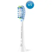 Philips Premium Plaque Defence HX9045/87 Bürstenköpfe (4+1-Pack), 5 Stück(e), Weiß, 3 Monat( e), Medium, 62000 Bewegungen pro Minute,