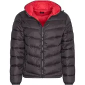 Cappuccino Italia Hooded Winter Jacket Zwart von in der farbe Schwarz und in größe M.