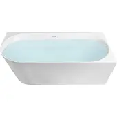 Beliani Eckbadewanne Weiß 170 x 79 cm Acryl-Oberfläche Linksseitig für Badezimmer