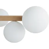 Licht-Erlebnisse Hängelampe Metall Glas H: max. 125 cm Holz hell Weiß G9 länglich Modern Hängeleuchte