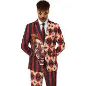 Opposuits Scary Clown Anzug - Horror Halloween Kostüm Herren