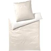 Elegante Soft-Flanell Bettwäsche Alpenchic Hirsche 135x200 cm + 80x80 cm natur