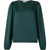 Vila Ellette Smock Satin Top Langarmbluse